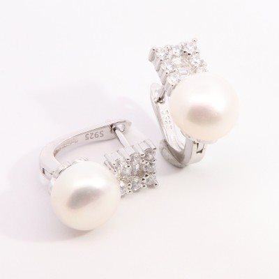 Orecchini Domar Gioielli Donna Orecchini perle argento 925 in Argento Cubic Zirconia EPB119240 - EPB119240